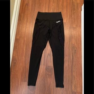 Gymshark black high waisted leggings mesh cutout